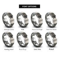 font options for inside engraving on gray pour over dripper rings