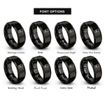 font options for inside engraving on black powder puff rings