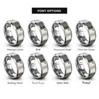 font options for inside engraving on silver power drill rings