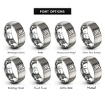 font options for inside engraving on gray power outlet rings
