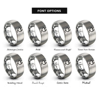 font options for inside engraving on grey power plug rings