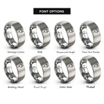 font options for inside engraving on grey power plug rings