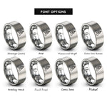 font options for inside engraving on gray prayer hands rings