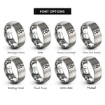 font options for inside engraving on gray precipitate rings