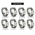 font options for inside engraving on grey precipitate rings