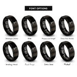 font options for inside engraving on black presser foot rings