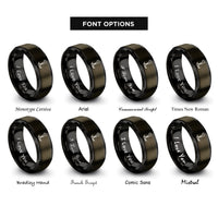 font options for inside engraving on gunmetal & black presser foot rings