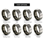 font options for inside engraving on gunmetal & grey presser foot rings