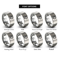font options for inside engraving on gray pressure gauge rings