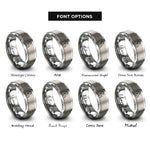 font options for inside engraving on gray pressure gauge rings