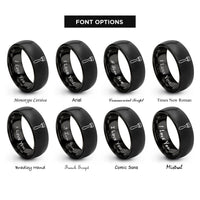 font options for inside engraving on black pricking iron rings