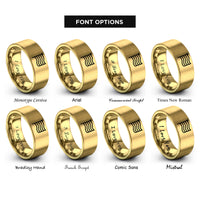 font options for inside engraving on gold pride rings