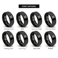 font options for inside engraving on black prims algorithm maze rings