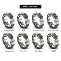 font options for inside engraving on grey prims algorithm maze rings
