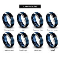 font options for inside engraving on blue & grey privateer tricorn rings