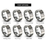 font options for inside engraving on silver privateer tricorn rings