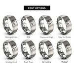 font options for inside engraving on gray probability density cloud rings