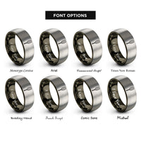 font options for inside engraving on gunmetal & grey probe thermometer rings