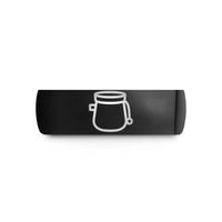 tungsten wedding band – black tungsten chalk bag wedding band