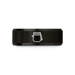 tungsten wedding band – black tungsten chalk bag wedding band