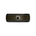 unisex promise ring – gunmetal & black tungsten chalk bag wedding band