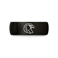 engagement band for couples – black tungsten falcon wedding band
