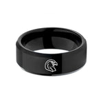 tungsten rings for her – black tungsten falcon wedding band