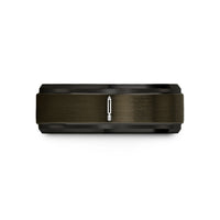 special rings for her – gunmetal & black tungsten eyebrow pencil wedding band