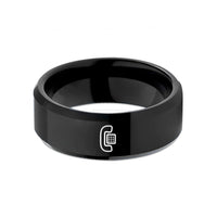 ladies wedding band ring – black tungsten radio handset wedding band