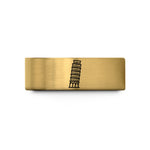 custom promise bands online – gold tungsten tower pisa wedding band