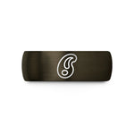 unique ring for her – gunmetal & black tungsten french curve wedding band