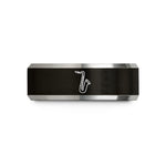 tungsten rings for him – black & gray tungsten baritone saxophone wedding band