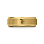 custom rings for women – gold tungsten baritone saxophone wedding band