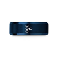 couples matching promise rings – blue tungsten flowchart wedding band