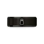 engraved ring for him – black & rose gold tungsten rub shaker wedding band