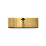 unique men's jewelry – gold tungsten skeleton key gear wedding band
