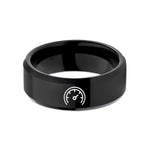 tungsten rings for him – black tungsten tachometer wedding band