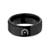 tungsten rings for him – black tungsten tachometer wedding band