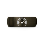 men's comfort fit rings – gunmetal & black tungsten tachometer wedding band
