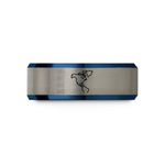engraved tungsten rings him – blue & silver tungsten north america wedding band