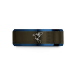 tungsten men's wedding band – gunmetal & blue tungsten north america wedding band