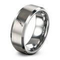 Yanagiba Knife – Tungsten Wedding Band, 8 mm, Gray Comfort-Fit Unisex