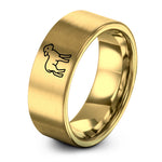 women's tungsten wedding band – gold tungsten lamb ring
