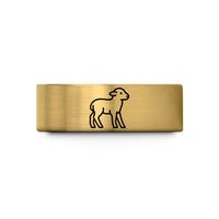 unique wedding ring her – gold tungsten lamb wedding band