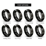 font options for inside engraving on black & gray propeller rings
