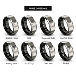 font options for inside engraving on black & grey propeller rings