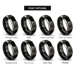 font options for inside engraving on black & grey propeller rings