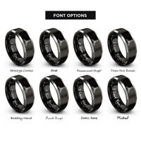 font options for inside engraving on black & grey propeller rings
