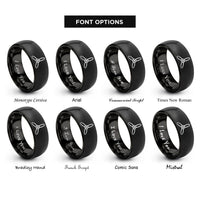 font options for inside engraving on black propeller rings