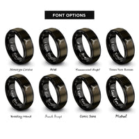 font options for inside engraving on gunmetal & black propeller rings